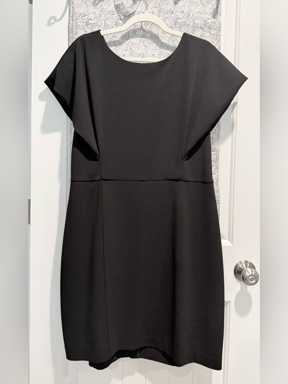 Express Black Cap-Sleeve Mini Dress